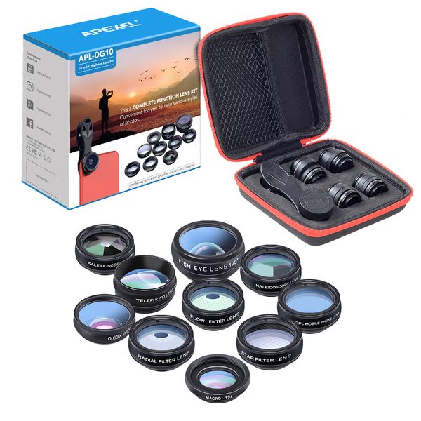 APEXEL 10 in 1 Universal Smartphone Camera Lens Kit