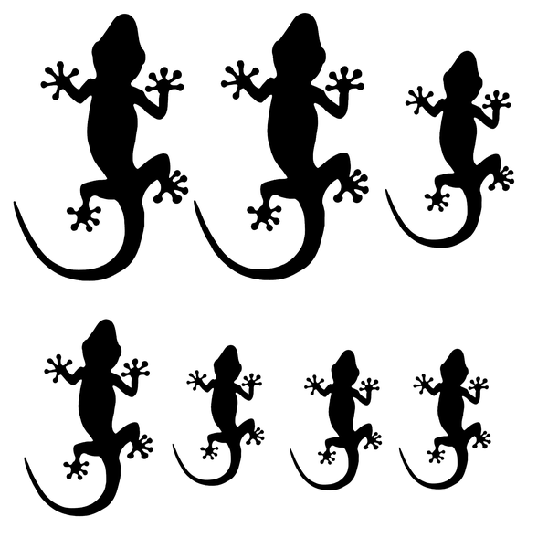 TrendSpire Gecko Vinyl Stickers - Set of 7