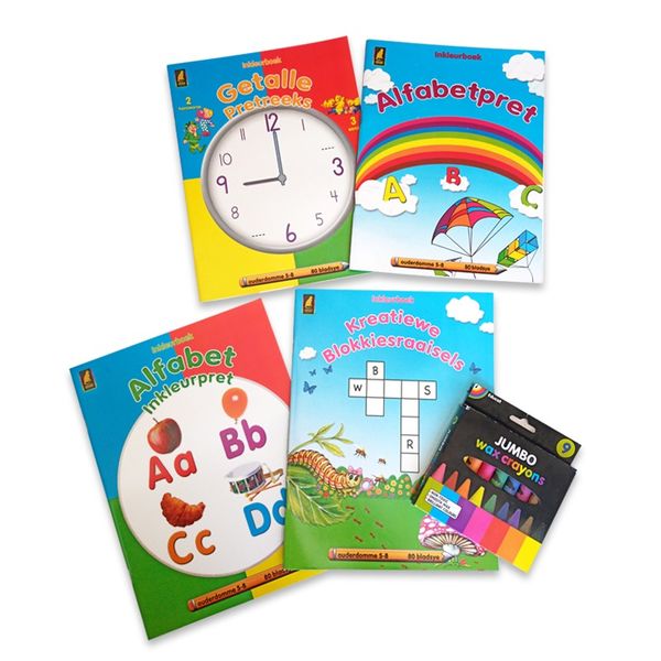 Educat Afrikaans Four Colouring Book Pack 1