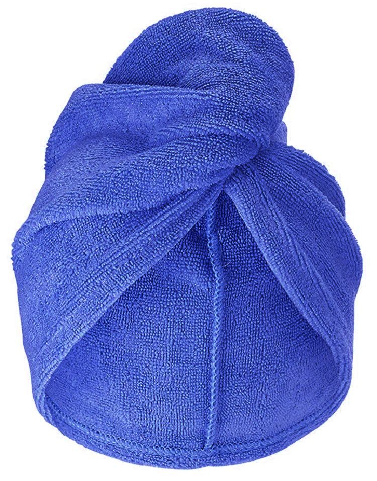 VickyD Premium Multipurpose Terry Microfibre Hair Turban Wrap with button