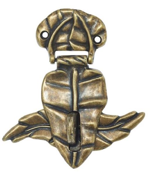 Brushed Brass Flower Hasp &amp; Staple