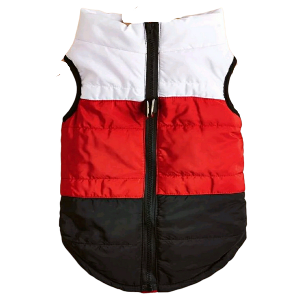 Pet Jacket with Zipper and D-Ring Buckle for Leash