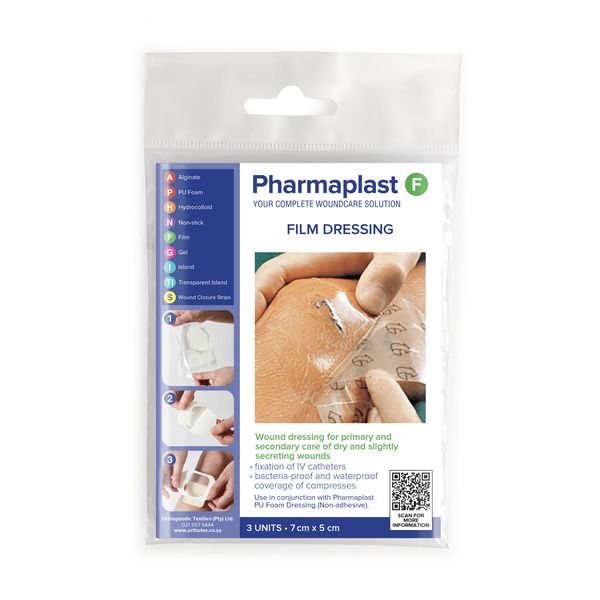 Pharmaplast Film Dressing 5 x 7cm (3 Pieces)