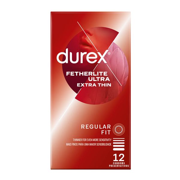 Durex 12's, Latex Condoms, Ultra-Thin, Fetherlite Ultra