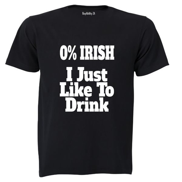 0% Irish - St. Patricks - Adults - T-Shirt