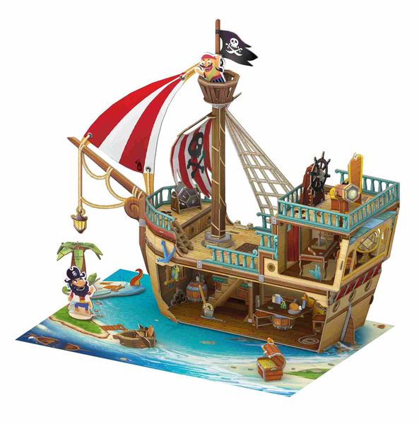Cubic Fun Pirate Treasure Ship 157pcs