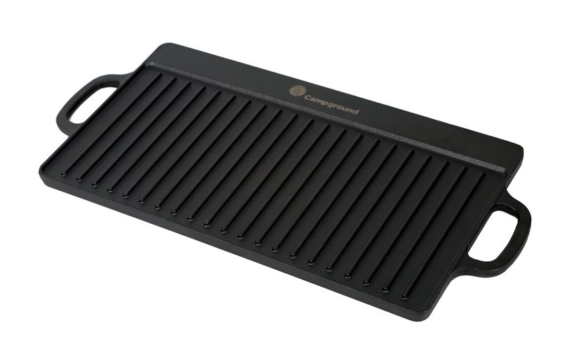 Campground Pre-Seasoned Reversible Cast Iron Griddle 42.5 x 23.4 x 1.5 cm