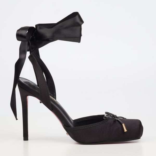 Miss Black Adina 1 Women Satin Heel Courts - Black