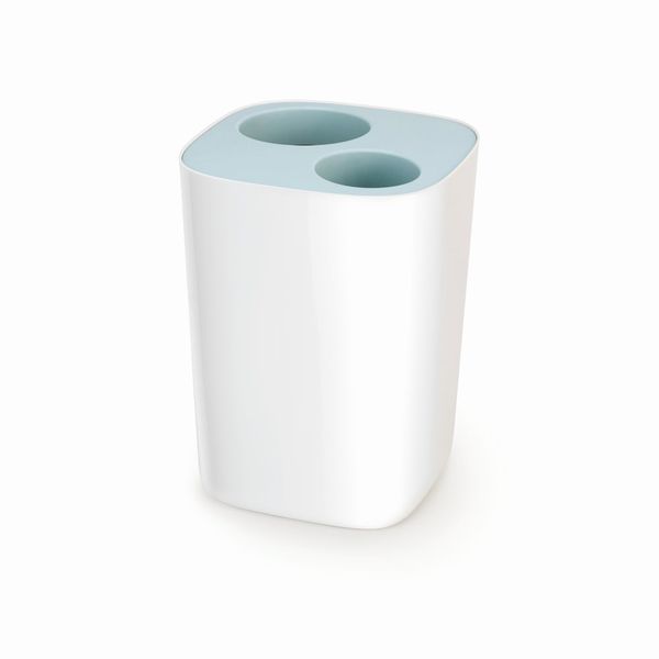 Joseph Joseph - Split Bathroom Waste Bin, Light Blue, 8L, Dual Compartments