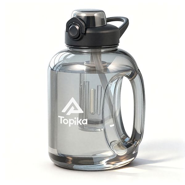 Topika Water Bottle with Straw 2600ml Large Capacity BPA-Free Sports Bottle