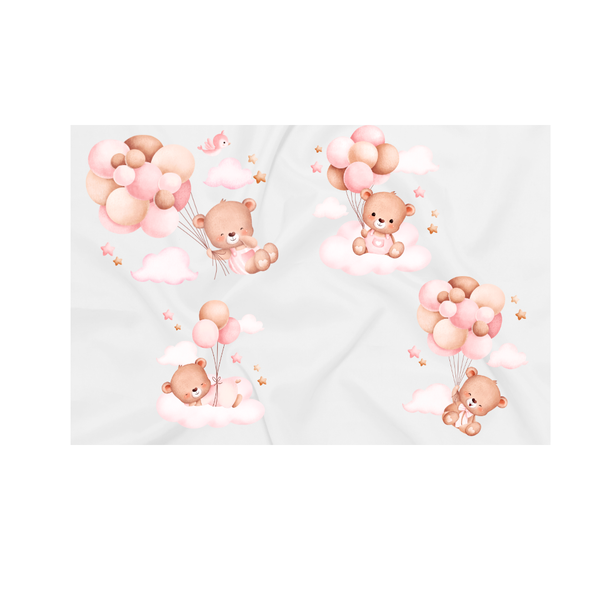 Baby Blanket - Teddy Bear Balloons