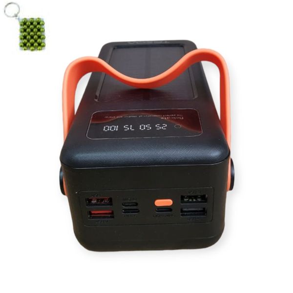 Treqa TR-957-60000Mah Solar Power Bank With LED Flashlight + Keychain