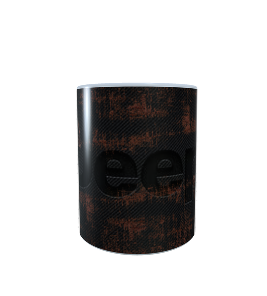 Jeep Vintage Rusted Logo Carbon - Aesthetic - Coffee Mug