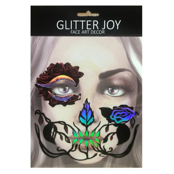 Glitter Halloween &amp; Festival Face Art (Roses)