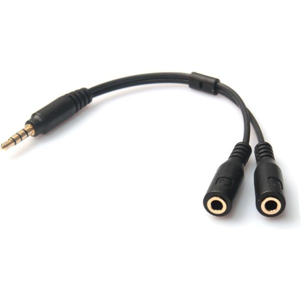 Y Splitter Audio Adapter Male to Female Headphone and Mic Cable Compact