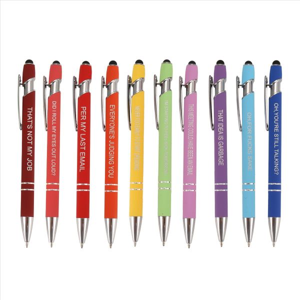 10Pcs Office Pens Funny Pens Demotivational Sarcastic Ballpoint Pens