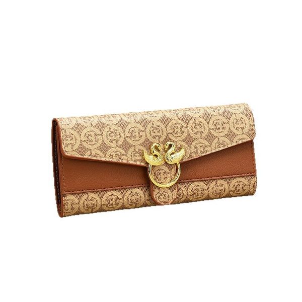Ladies' Fashion Retro Exquisite Large-Capacity Three-Fold PU Hand Wallet