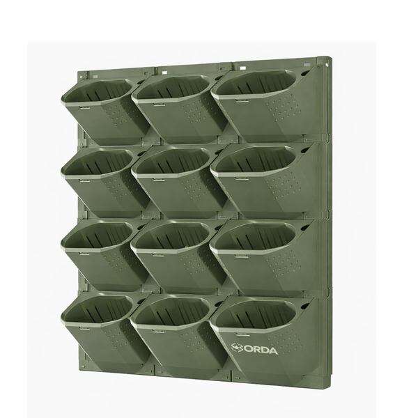 Orda's 12 Flower Pockets of Vertical Garden Wall Planter Hydroponic System