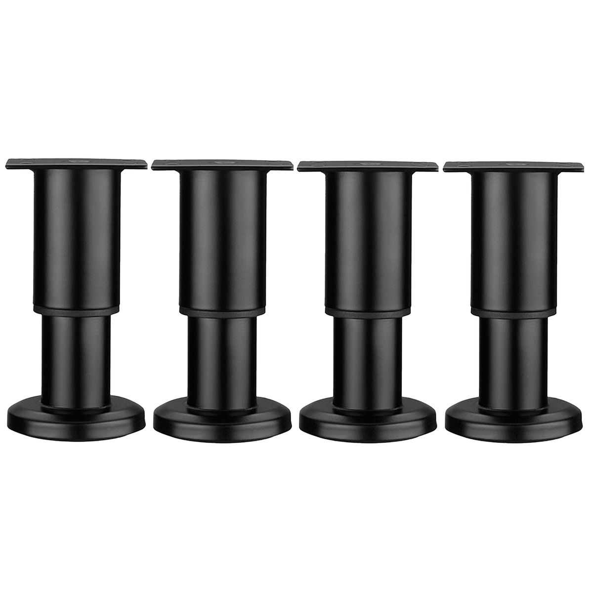 Aluminium Furniture Legs, Sofa Legs, Adjustable Height 12-18cm, Round – 4 Piece