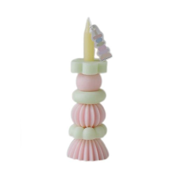 Rainbow-stacked Building Block Shaped Scented Candles