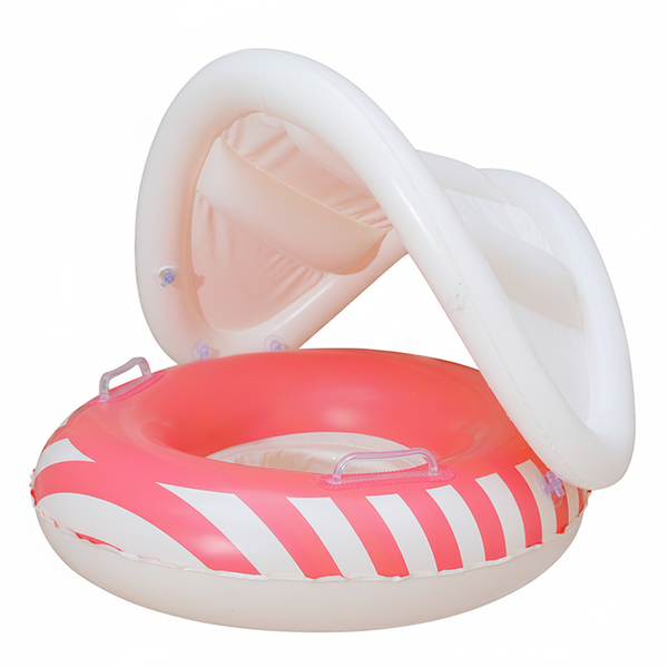 Detachable Sunshade Seat Ring For Ages 1-5 Years - Pink and White