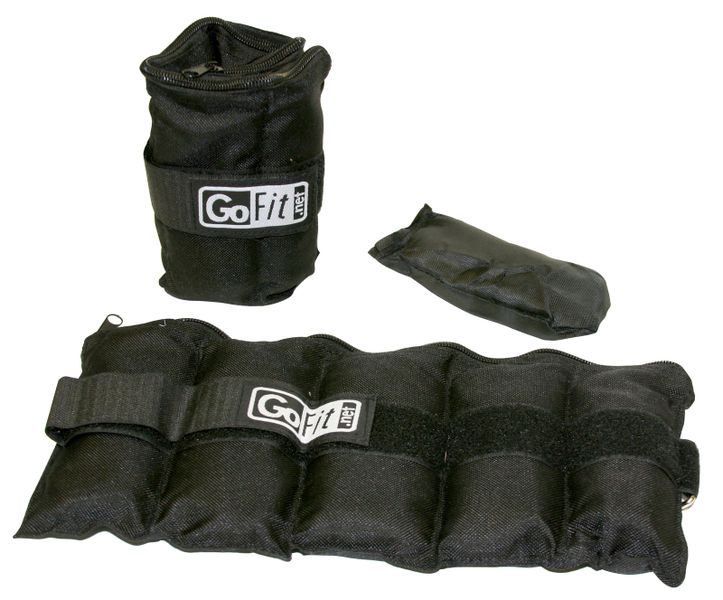 GoFit 5lb Adjustable Ankle Weights - 1 Pair - 1.13kg Each