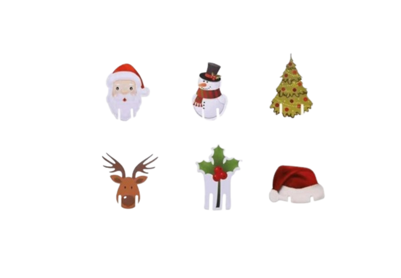 Christmas Glass Markers - decorations - 60 Pcs Set