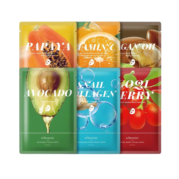Kormesic Multifunctional Collagen Vitamin C Face Mask Sheets - 6 Pack