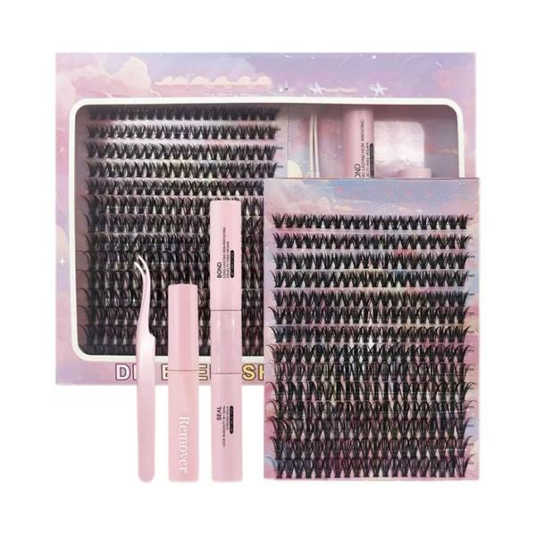 Natural Waterproof False Eyelashes Set 8-16mm Contains 280 Eyelash Clusters