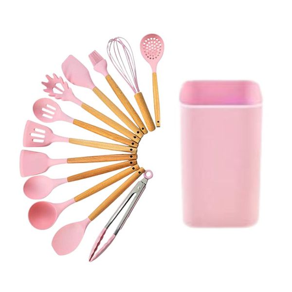 13-Piece Silicone Kitchen Cooking Utensils Set