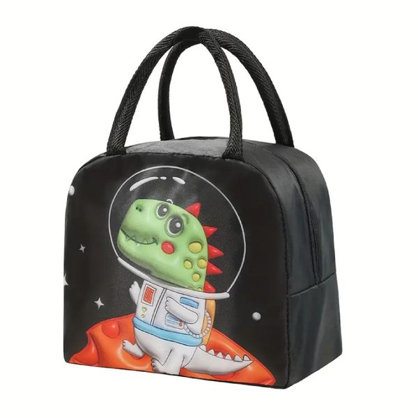 SmartHome Cartoon Pattern Portable Insulated Lunch Box Bag - Pink