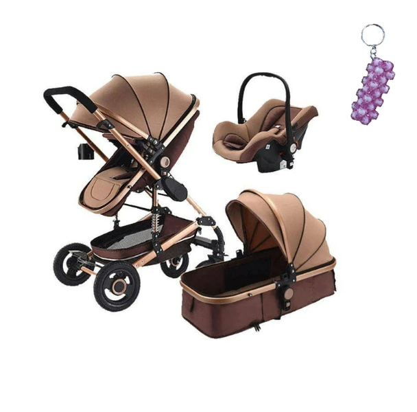 Black 3 in 1 Baby Stroller And A Key Holder