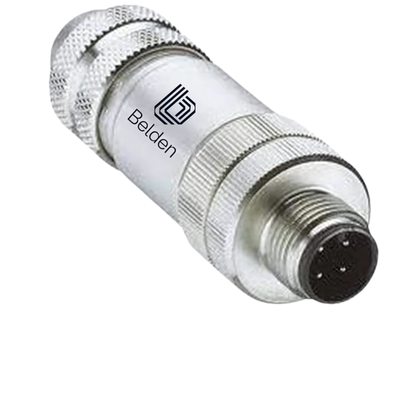 0986 EMC 102 M12 D-Coded 4-Pole Male Connector, Spring Term, IP67