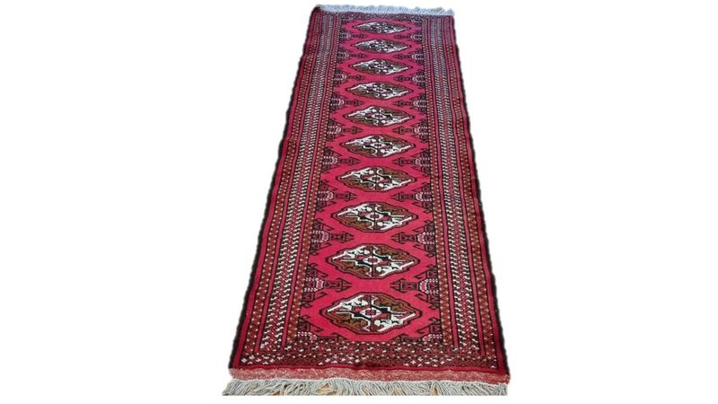 Persian Turkaman Carpet 188cm x 60cm Hand Knotted