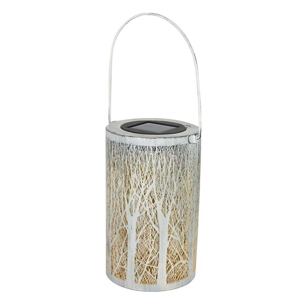 Garden Solar Light Maple Leaf Shadow Lantern Hanging Outdoor Lamp (20x12cm)