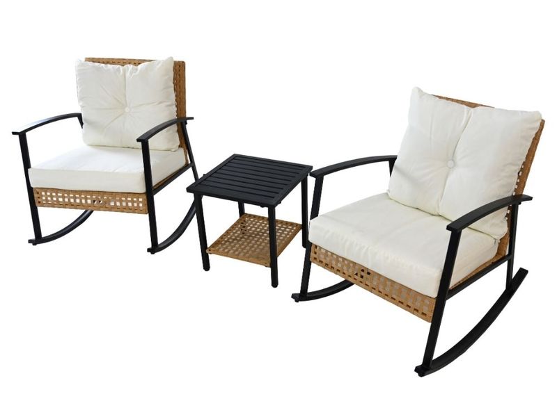 Homeware - Patio Wicker Rockers and Table set