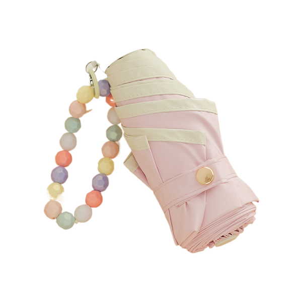 Colorful Bead Bracelet Colorful Adhesive 5 Fold Sunshade Umbrella