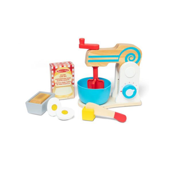 Melissa &amp; Doug Wooden pretend play Cake Mixer Set