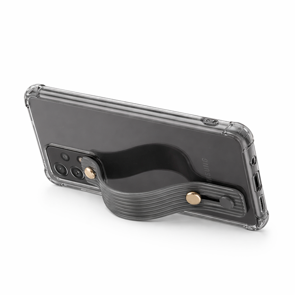 Mobile Phone Grip &amp; Stand Compatible With All Phones - Transparent Black