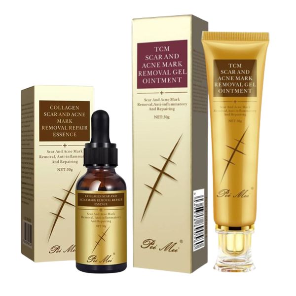 TCM Scar and Acne Mark Removal Gel Ointment &amp; Essence Kit