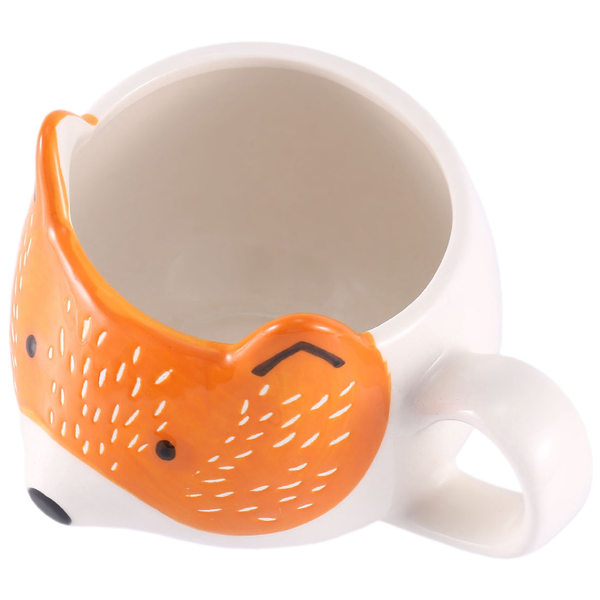Ceramic Coffee Cup Cartoon Fox Shaped Cup Animal Pattern Home Kitchen
