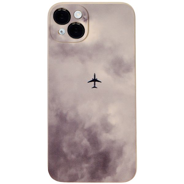 Plane in Grey Clouds Print - Phone Case with Pro Camera - Iphone 15