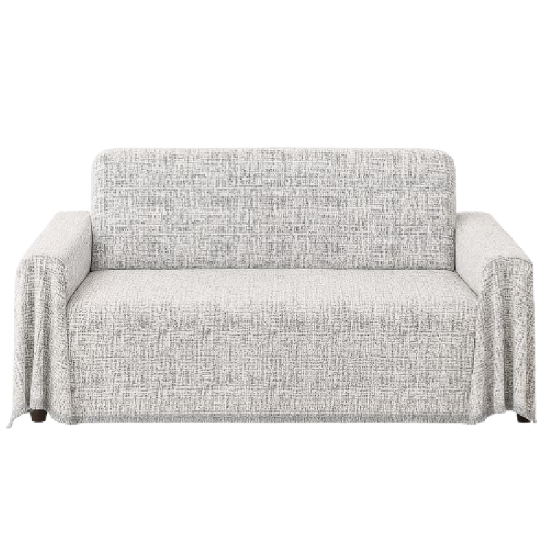 Grey couch throw white Chenille couch cover/ protector throw Sofa Blanket
