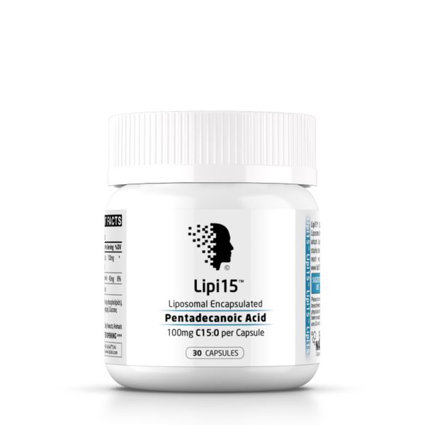 Lipi15 - Liposomal Pentadecanoic Acid (C15:0) Fatty Acid (Fatty15) 30 serv