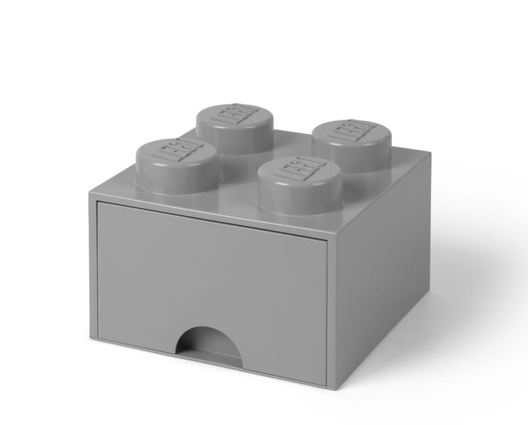 LEGO Brick Drawer 4 (25cm) - Medium Stone Grey