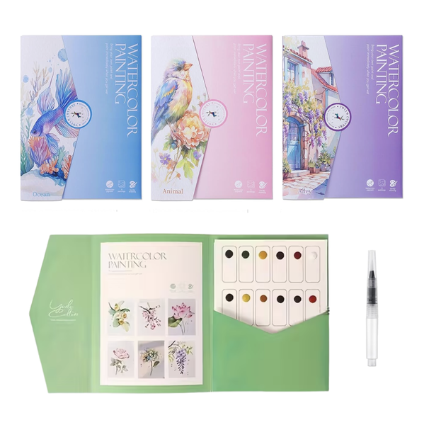 24-Piece Watercolour Painting Set - Full Collection