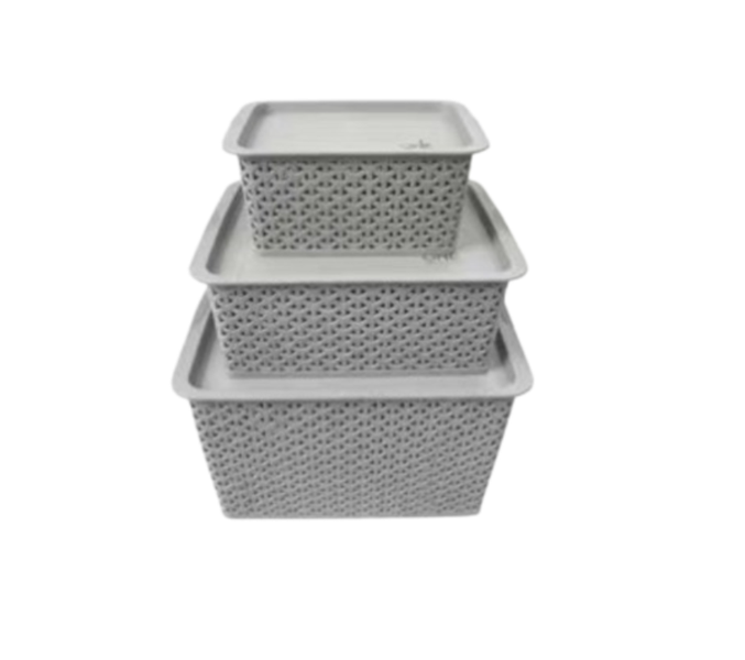 WSB-58 Airflow-Ready Laundry Basket Trio with Lids-Set of 3