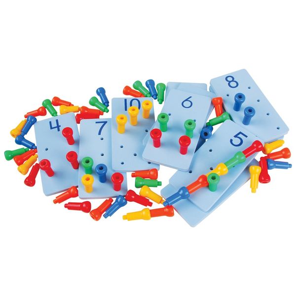 Peg Number Boards - Set of 10