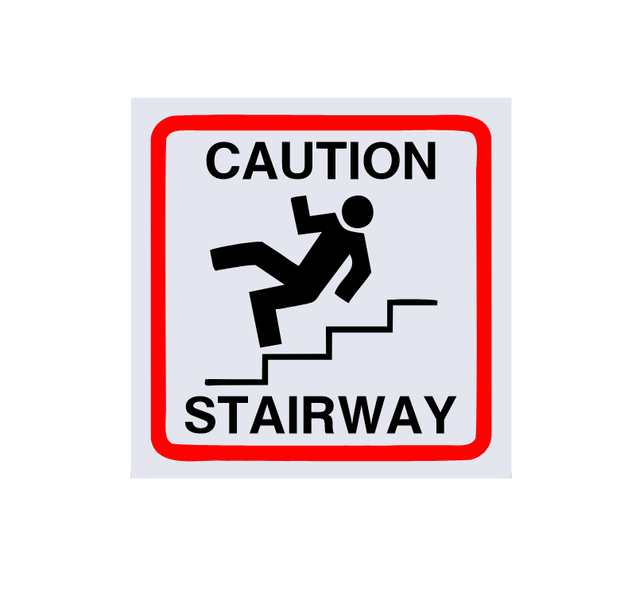 Caution Stairway Safety Sign - ABS Sign Board