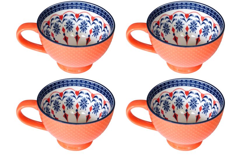 Cleopatra Porcelain Break/Mug - 355ml - Set Of 4